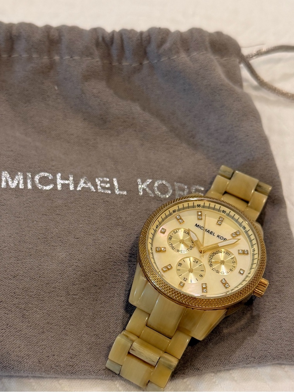 Women’s Michael Kors Horn Acrylic Chronograph Watch